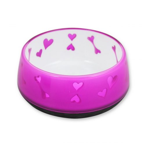 All For Paws Anti Slip Dog Bowl Pink Hearts Large