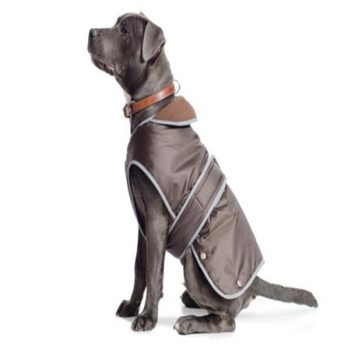 Ancol Stormguard Dog Coat Chest Protector Choc Medium