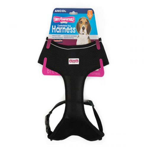 Ancol Comfort Mesh Harness Black Large 53-74cm