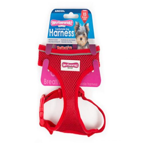 Ancol Comfort Mesh Harness Red XSmall 28-40cm