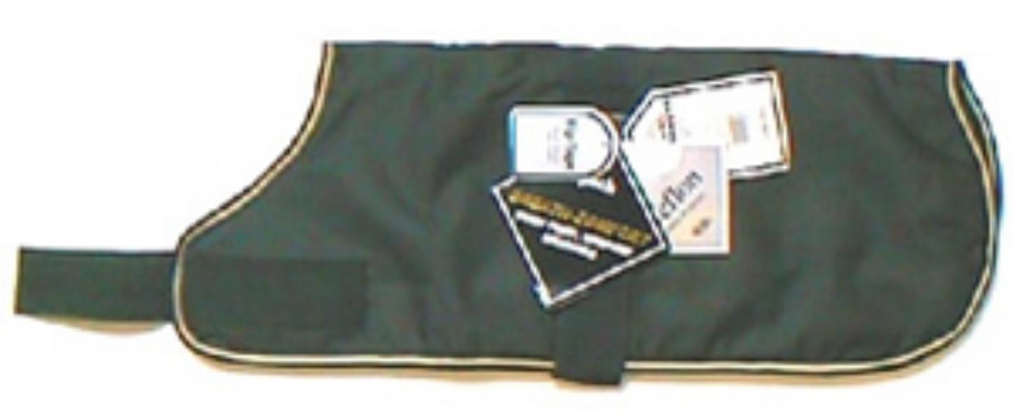 Outhwaite WProof Dog Coat Padded Lining Green 46cm