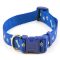 Ancol Nylon Paw N Bone Adj Collar Blue 45-70cm