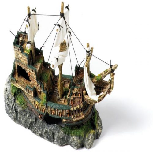 Classic Polyresin Galleon With Sails 33cm