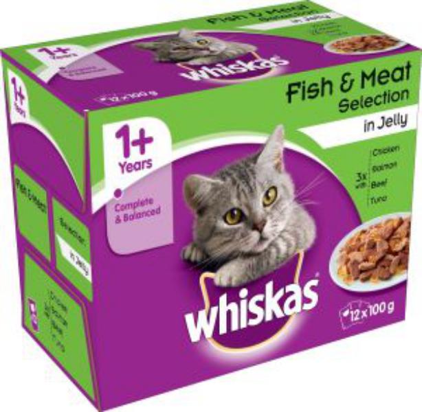 Whiskas 1+ Pouch Fish & Meat Selection In Jelly Pet Paradise Pet